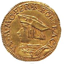 Moneda, bonifacio IV paleologo 1518-1530.JPG