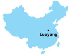 Localización de la ciudad de Luoyang en el mapa de China