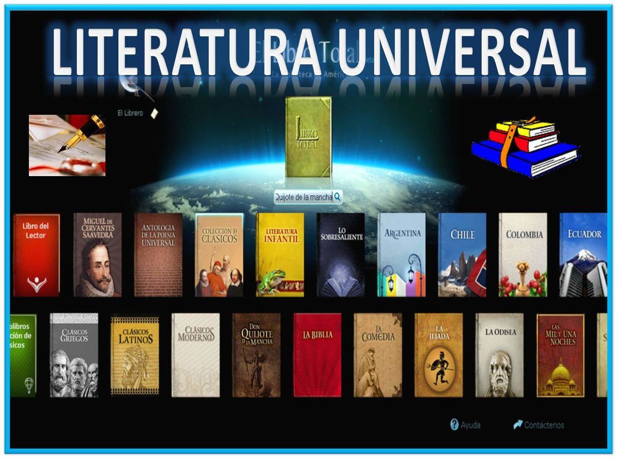 continuar Incorporar corte largo Literatura universal - EcuRed