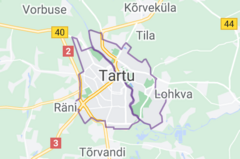 Mapa de Tartu-Estonia