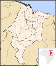 Ubicación de la ciudad de São Luis en el estado de Maranhão