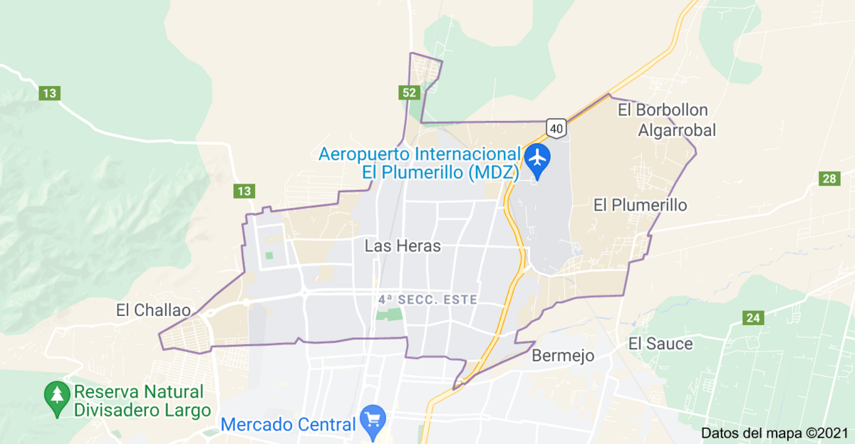 Mapa Las Heras Mendoza 