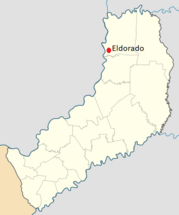 Localización de Eldorado en la Provincia de Misiones