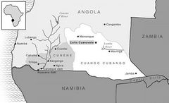 Localización de la localidad de Cangamba