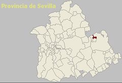 Ubicación de Cañada Rosal en la provincia de Sevilla