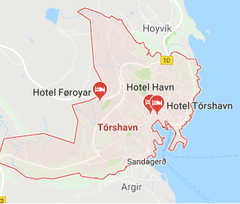 Region de Torshavn sus ciudades