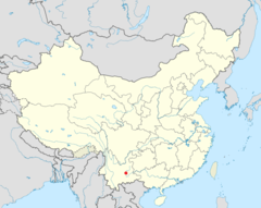 Ubicación de Kunming en China
