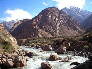 Rápidos en el Río Tunuyán