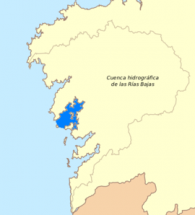 Ubicación de Villagarcía de Arosa en la provincia de Pontevedra.