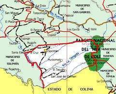 Mapa de Zapotitlán de Vadillo