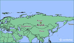 Mapa de Bratsk (Rusia)